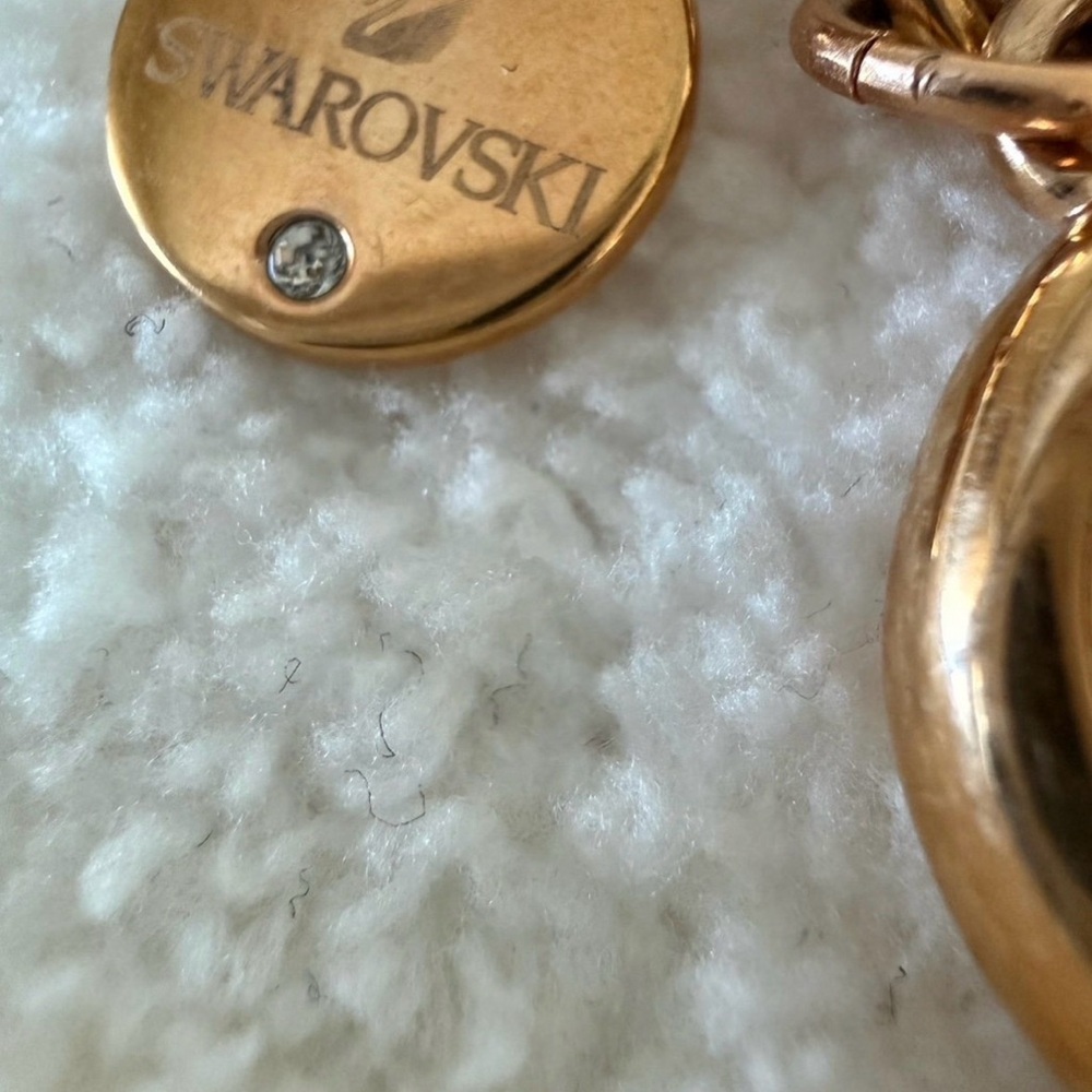 Swarovski Gold and Silver Infinity Heart Keychain/Infinite Bag Charm - Picture 2 of 5
